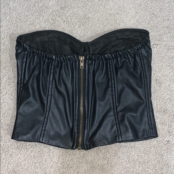Forever 21 leather bustier crop top - Picture 2 of 2